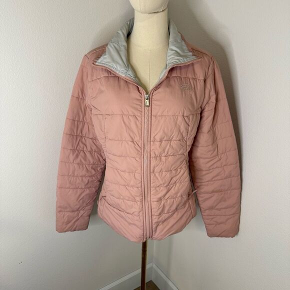 [The North Face] Women's Light Pink Puffer Jacket - Size Medium - Picture 1 of 6